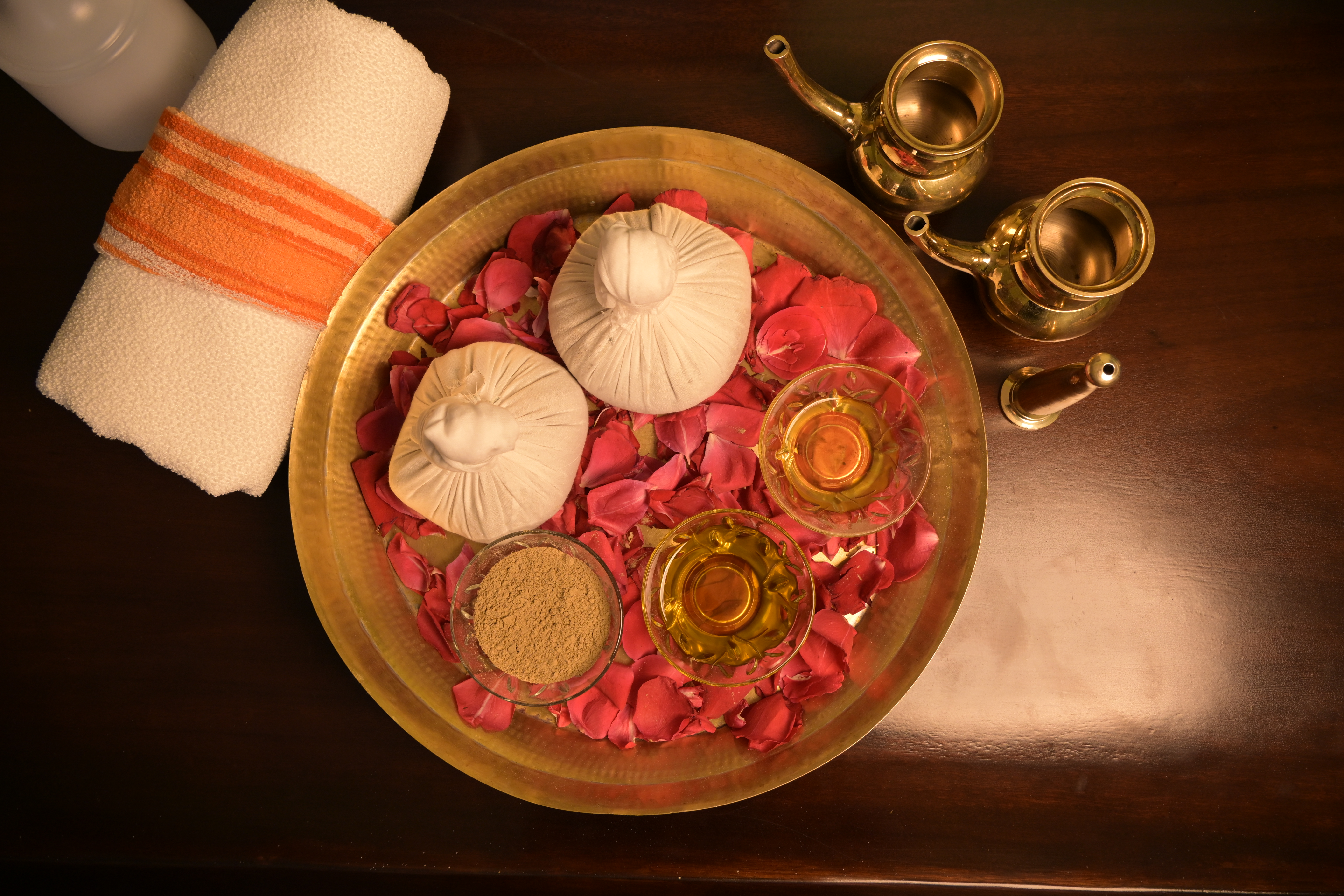 Traditional Ayurvedic treatment room
